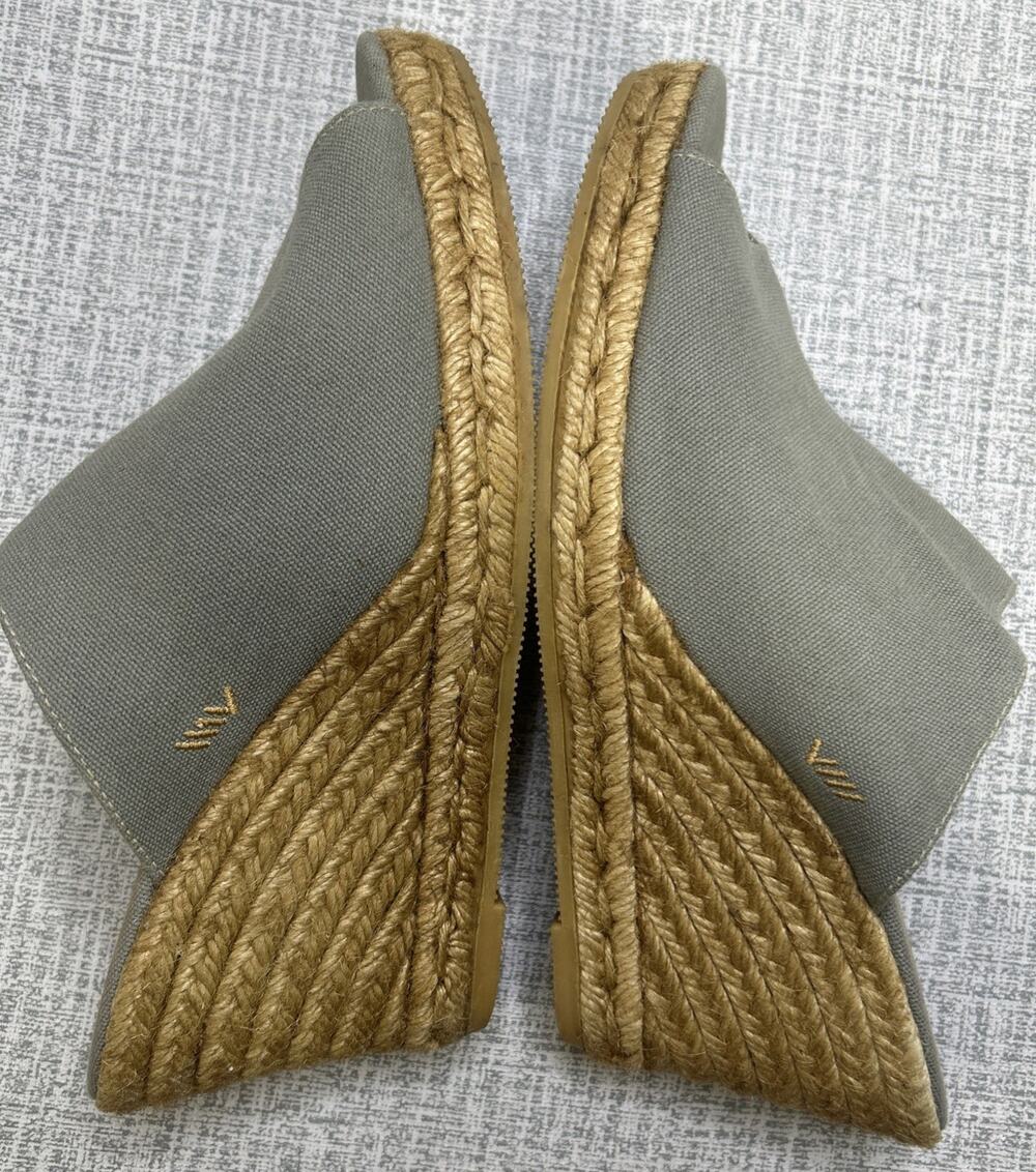 Viscata Barcelona Canvas Espadrille Wedge Sandals Shoes EU 41 US 10 Gray Spain